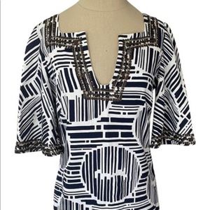 Trina Turk Embellished Mid-Length Dress (Sz 6)